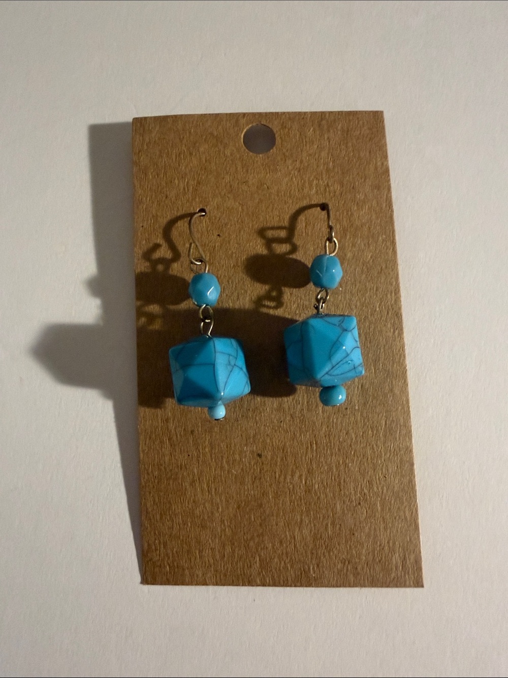 Turquoise Blue Bead Drop Earrings - Women Jewelry